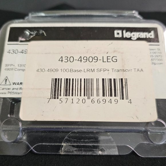 Legrand 430-4909-LEG Transceiver, 10GBase-LRM 10GbE SFP+, 1310nm, 220m - Picture 4 of 4